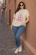 Just Girl Swanwhite Plus Size Printed T-shirt