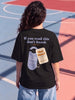 Do Not Disturb Black Oversized Printed T-Shirt