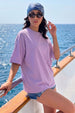 Lilac Plain Oversized T-Shirt