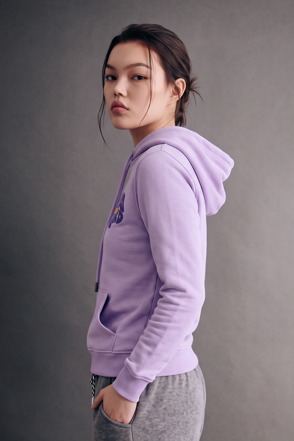 Stay Weird Lilac Regular Fit Hoodie