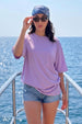 Lilac Plain Oversized T-Shirt