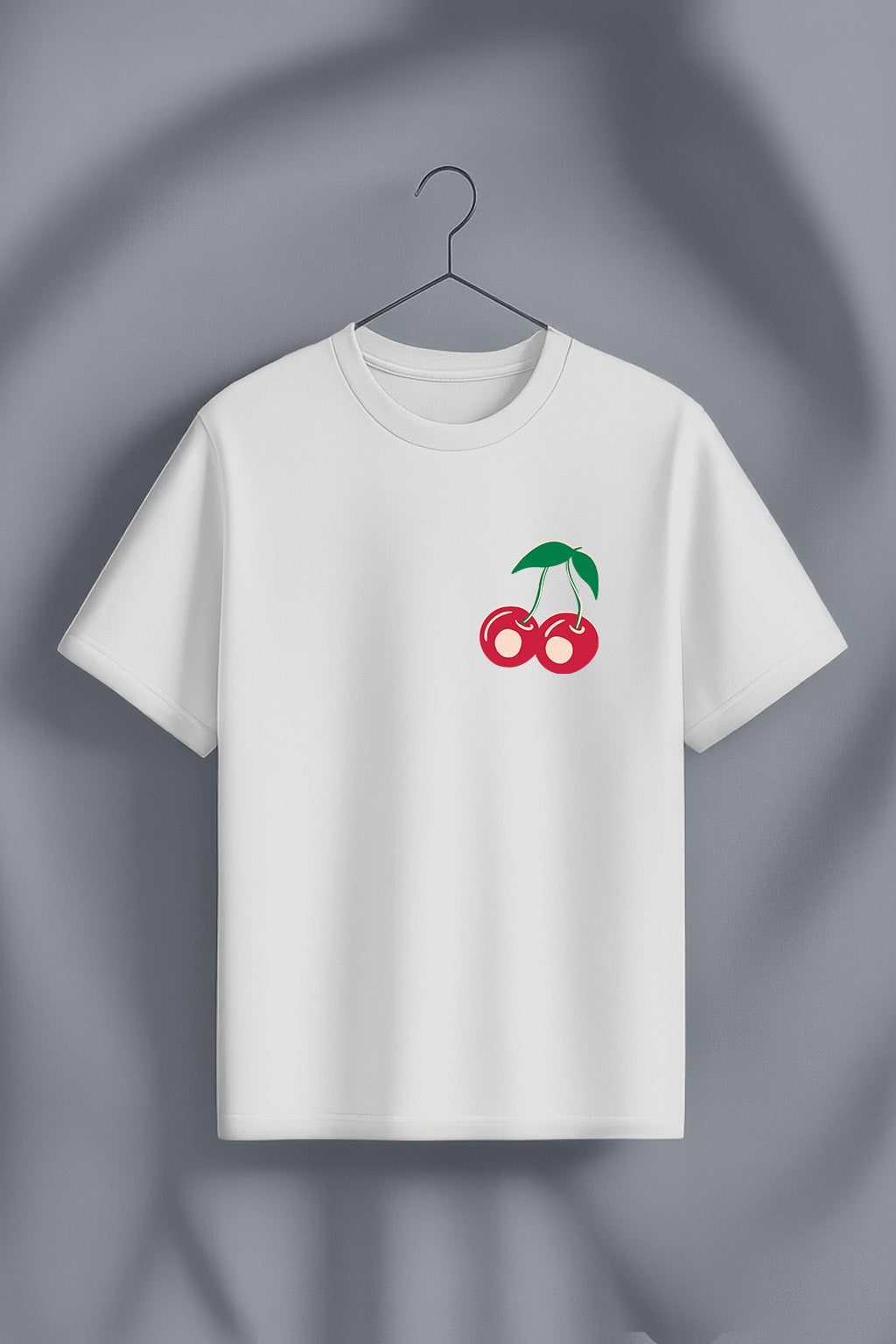 Cherry Bomb White Printed Regular Fit T-Shirt
