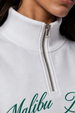 Premium White Zipper Sweatshirt
