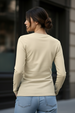 Swan White Plain Full Sleeve Regular Fit T-Shirt
