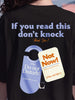 Do Not Disturb Black Oversized Printed T-Shirt