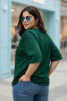 Good Vibes Green Plus Size Printed T-shirt