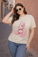 Just Girl Swanwhite Plus Size Printed T-shirt