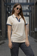 Stripe Collar Marshmallow Regular Fit Premium Pique Lycra Polo T-Shirt