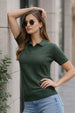 Elite Diamond Olive Regular Fit Flatknit Premium Polo T-Shirt