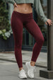 Brown Regular Fit Plain Legging
