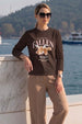 Fallen Brown Printed Full Sleeve Regular Fit T-Shirt