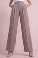 Fawn Classic Pleat Tailored Wide-Leg Korean Pant