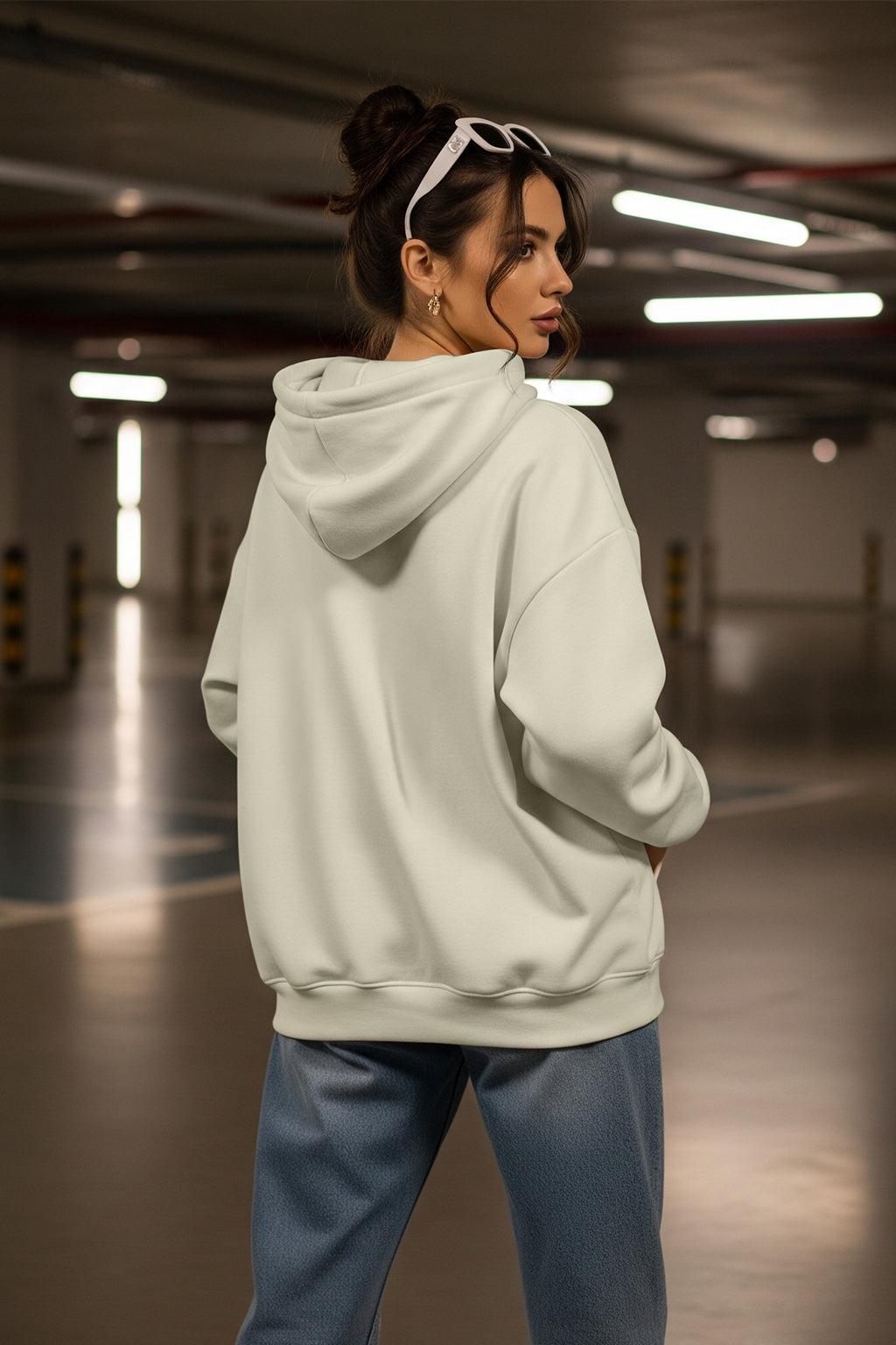 Moana Printed Marshmellow Oversized Hoodie