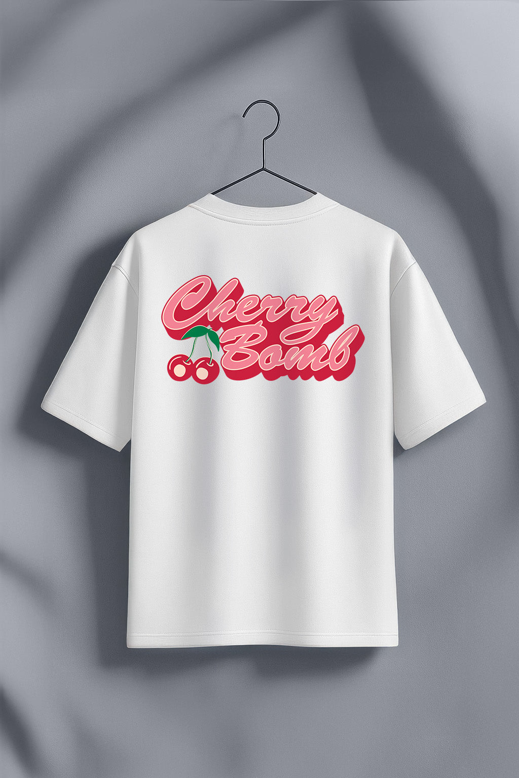 Cherry Bomb White Printed Regular Fit T-Shirt
