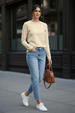 Swan White Plain Full Sleeve Regular Fit T-Shirt