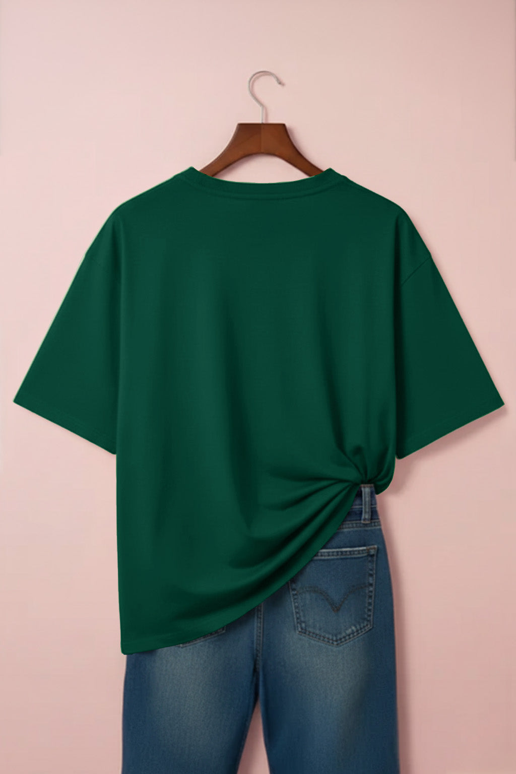 Good Vibes Green Plus Size Printed T-shirt