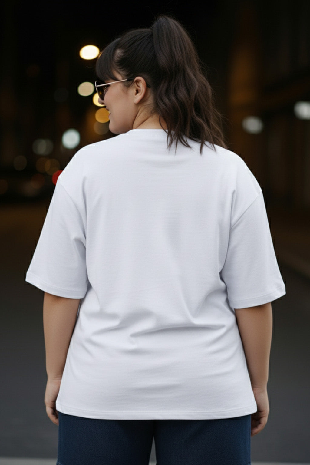 USA White Plus Size T-shirt
