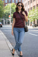 Elite Diamond Wine Regular Fit Flatknit Premium Polo T-Shirt