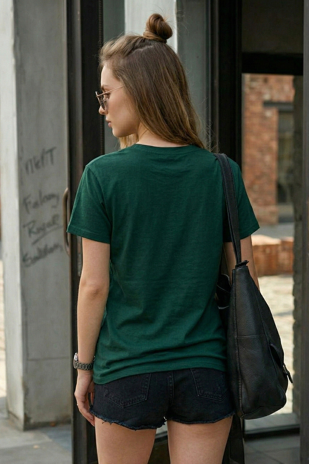 New York Green Printed Regular Fit T-Shirt