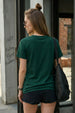 New York Green Printed Regular Fit T-Shirt