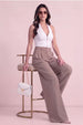 Fawn Classic Pleat Tailored Wide-Leg Korean Pant