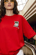 Game Over Red Oversized Fit Graphic T-Shirt