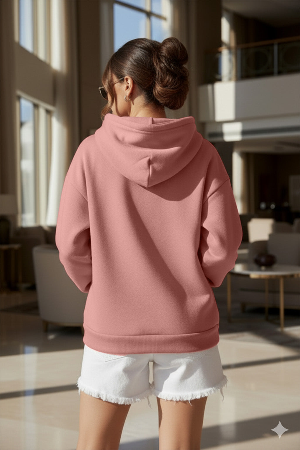 Grumpy Pink Oversized Printed Hoodie