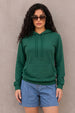 Green Plain Spun Regular Fit Hoodie