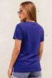 The Coastal Clubs Royal Blue Printed Regular Fit T-Shirt