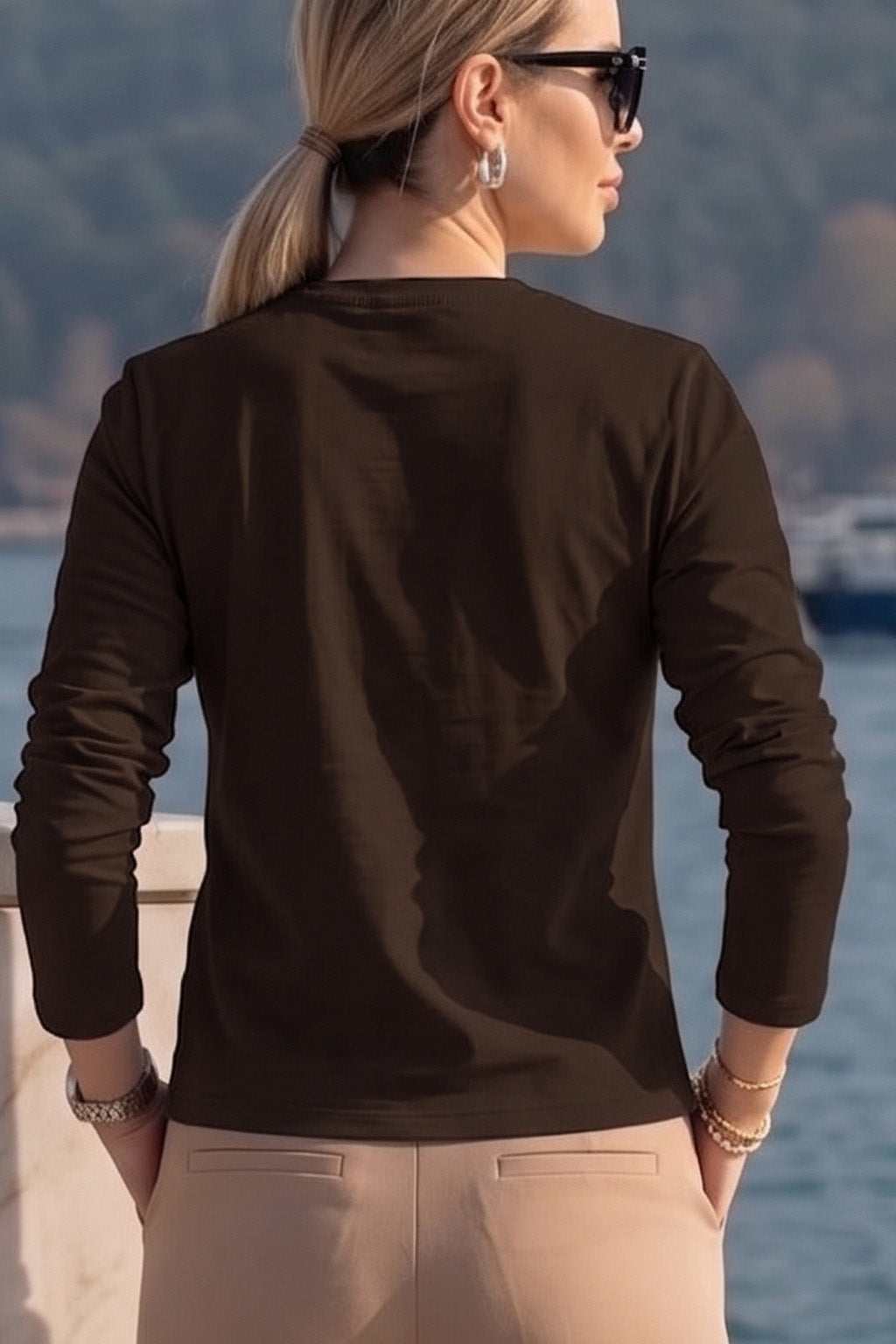 Fallen Brown Printed Full Sleeve Regular Fit T-Shirt