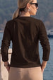 Fallen Brown Printed Full Sleeve Regular Fit T-Shirt