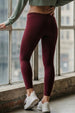 Brown Regular Fit Plain Legging