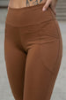 Chocolate Plain 2 Pocket Skin Fit Legging