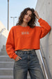 Tangerine Tango Crop Sweatshirt
