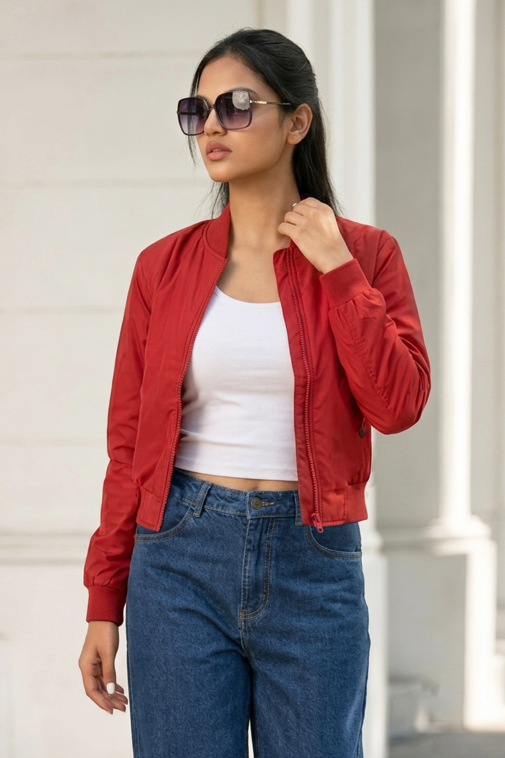 EVERYDAY RED BOMBER JACKET
