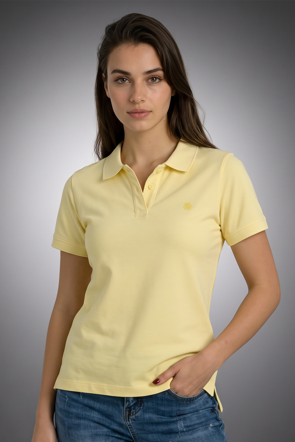Yellow Interlock Regular Fit Polo T-Shirt