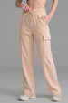 Beige Everyday Street line 4 Pocket Knitted Cargo Track Pant