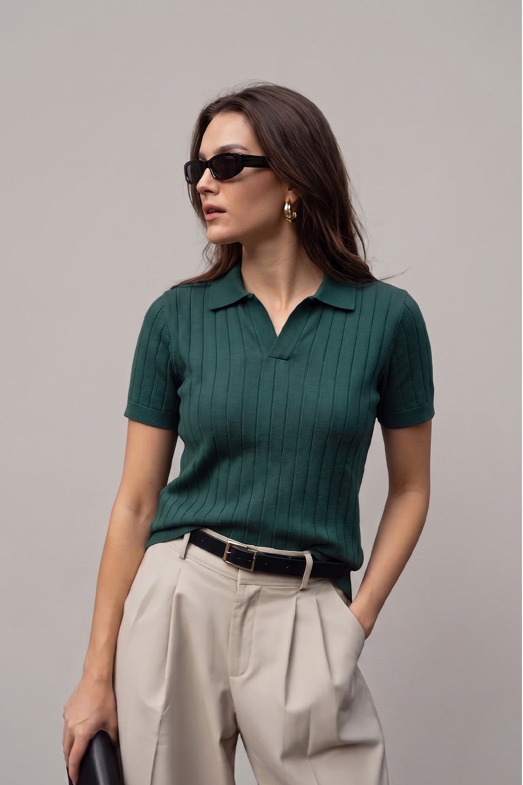 Elite Diamond Green Regular Fit Flatknit Premium Polo T-Shirt