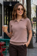 Elite Diamond Mauve Regular Fit Flatknit Premium Polo T-Shirt