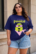 Pookie Royal Blue Plus Size Printed T-shirt