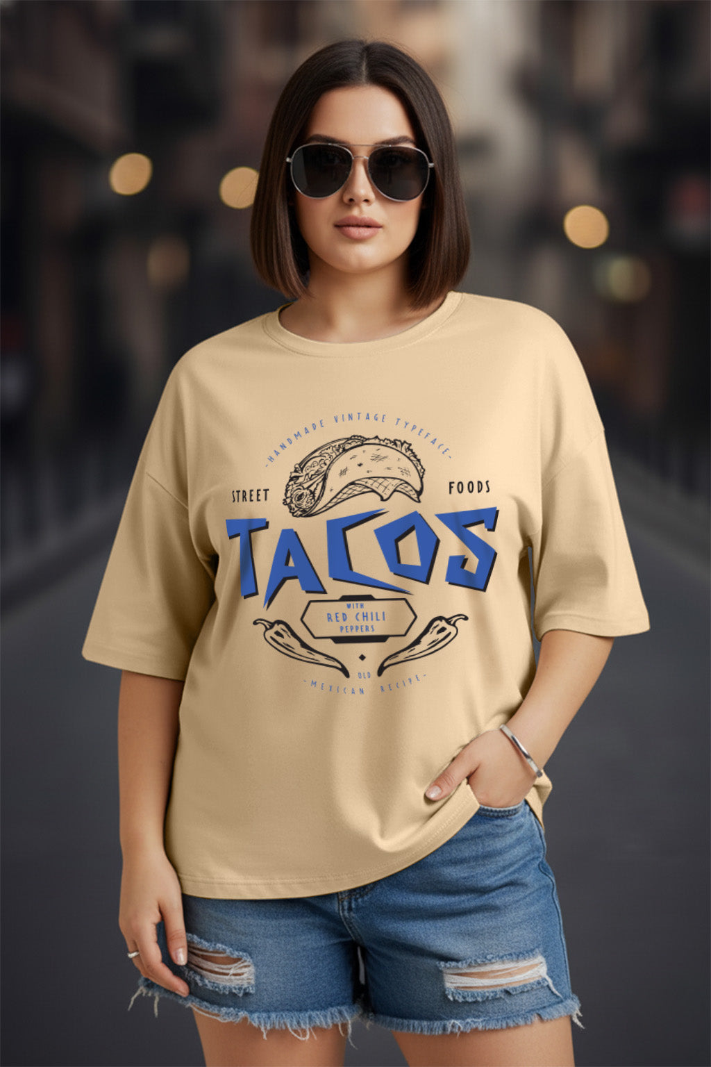 Tacos Swanwhite Plus Size Printed T-shirt