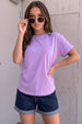 Lilac Plain Boyfriend Fit T-Shirt