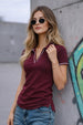 Stripe Collar Maroon Regular Fit Premium Pique Lycra Polo T-Shirt