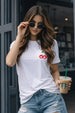Cherry Bomb White Printed Regular Fit T-Shirt
