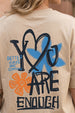 You Are Enough Swanwhite Oversized Graphic T-Shirt