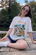 Los Angeles White Oversized Graphic Printed T-Shirt