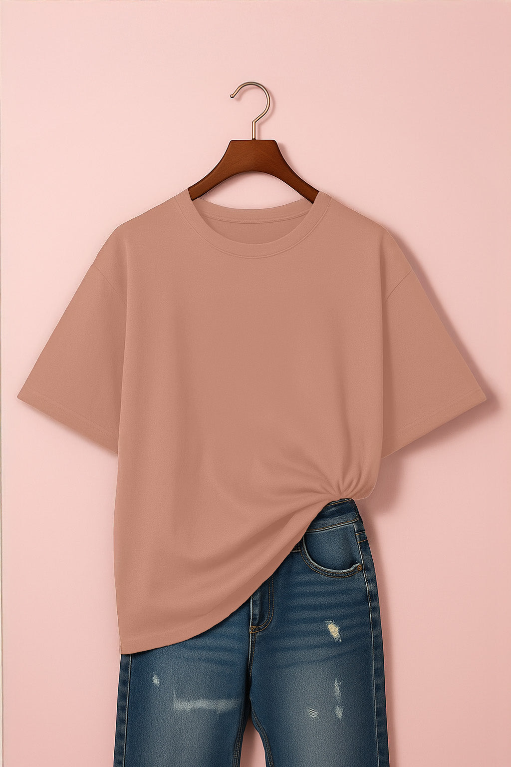 Cork Plain Plus Size T-shirt