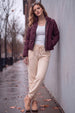 BURGUNDY LUXE PUFFER JACKET