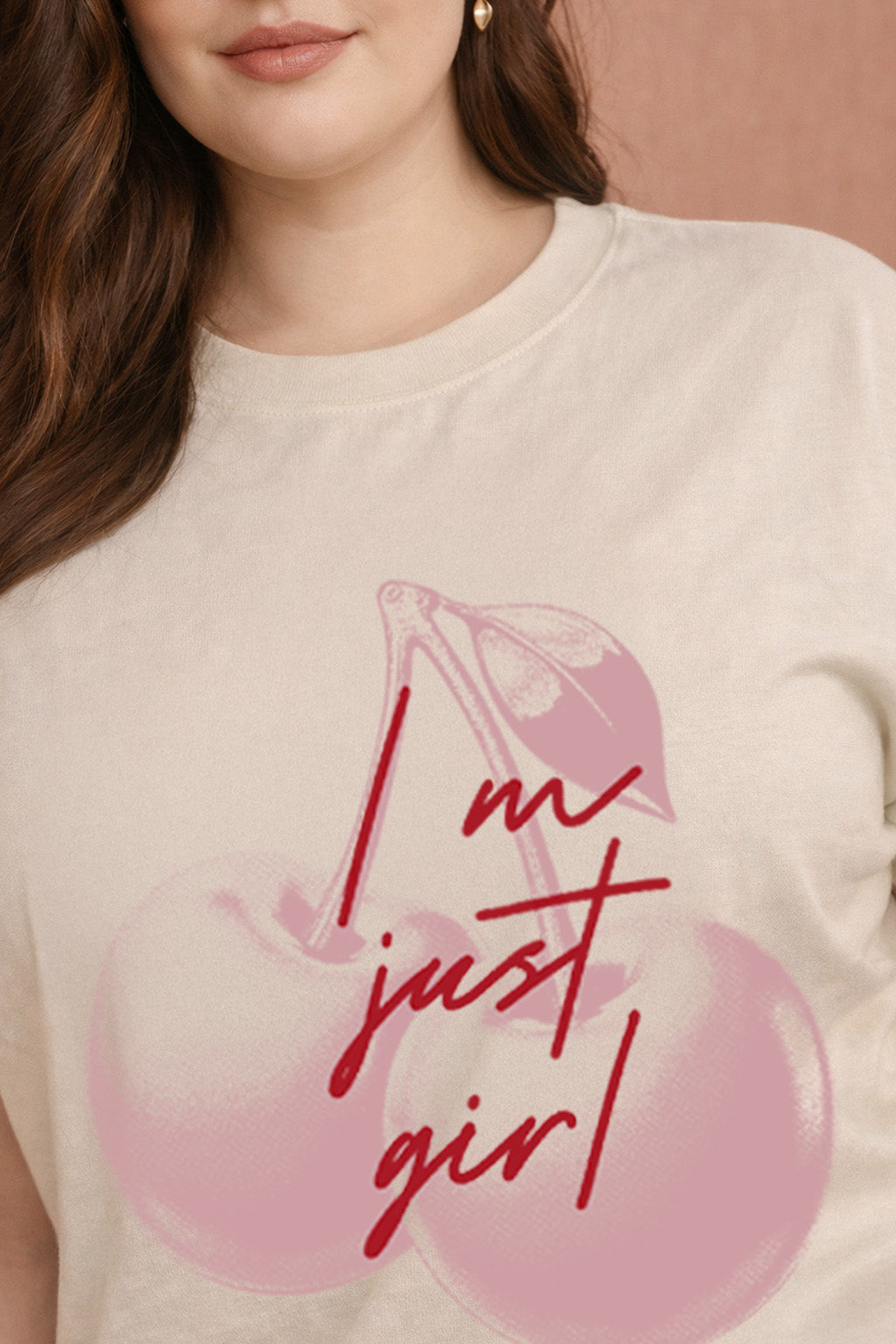 Just Girl Swanwhite Plus Size Printed T-shirt