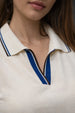 Stripe Collar Marshmallow Regular Fit Premium Pique Lycra Polo T-Shirt